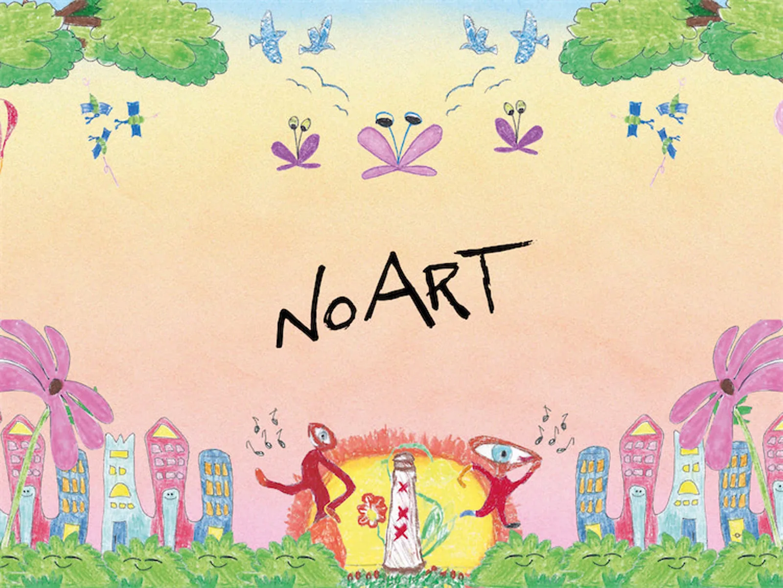 No Art Music & Festival: hand-drawn festival artwork